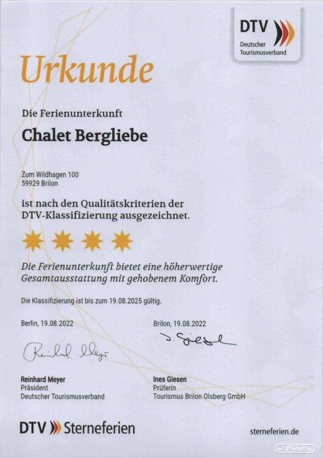 Chalet Bergliebe Brilon Eksteriør billede